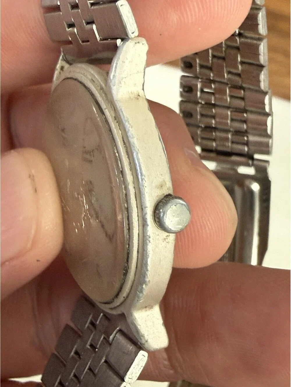 Vintage Watch Timex Silver Metal With Casio Band , Looks Good , Is Untested